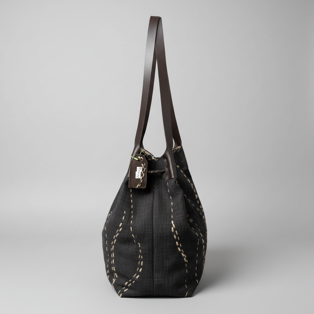 Amber Bark Bucket Bag - Vista laterale